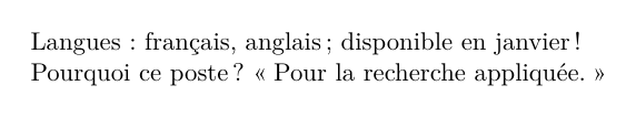 Ligne compilée avec babel french : espaces avant la ponctuation et dans les guillemets
