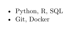 Même liste avec des puces rondes